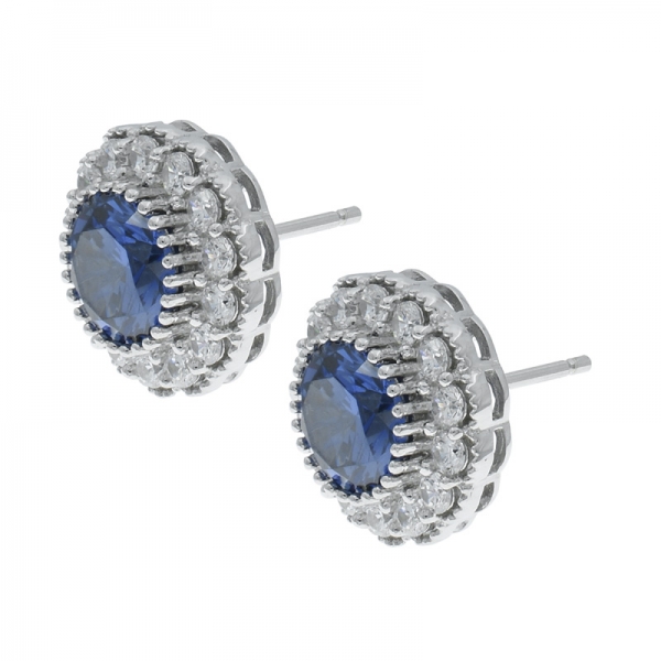 925 Silver Exquisite Ladies Tanzantie CZ Stud Earrings 