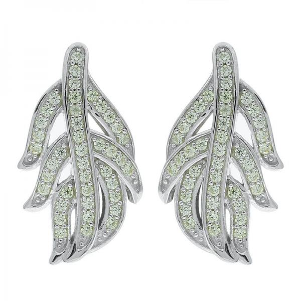 925 Sterling Silver Leaf Shape Earrings 