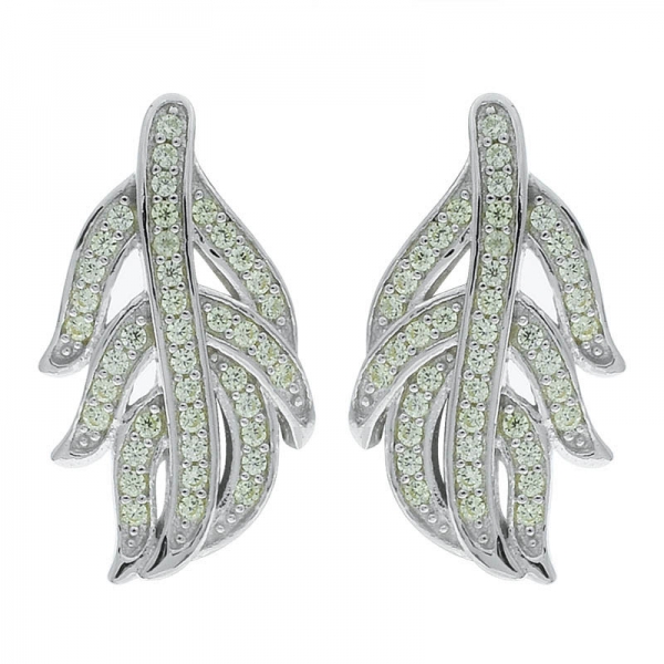 925 Sterling Silver Leaf Shape Earrings 