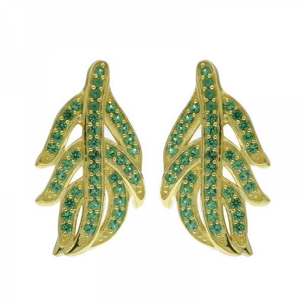 925 Sterling Silver Leaf Shape Earrings 