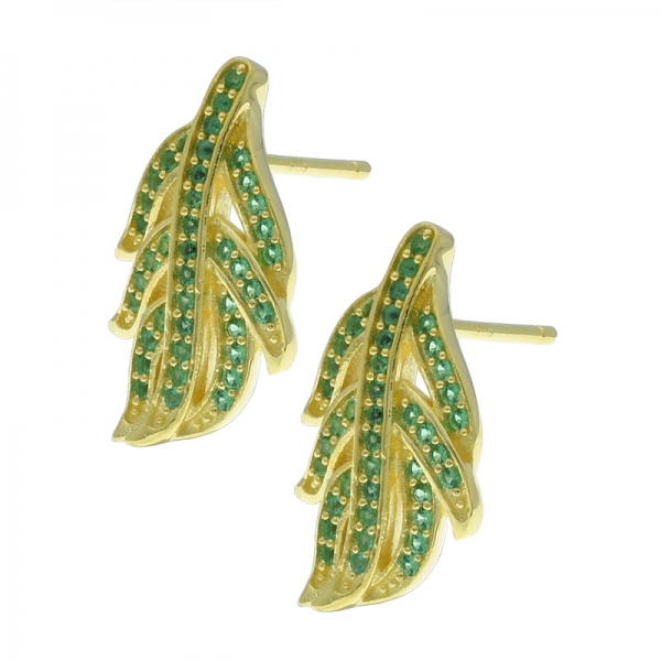 925 Sterling Silver Leaf Shape Earrings 