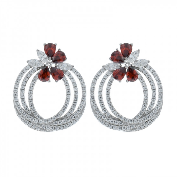 925 Silver Stylish Multi Circle Ladies Earrings 