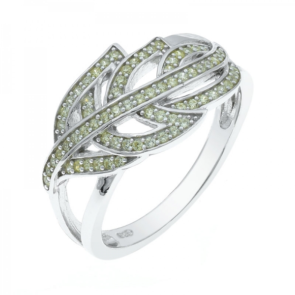 925 Sterling Silver leaf Shape Ring 