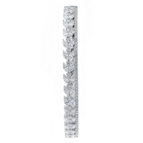 925 Sterling Silver Classic White CZ Bangle 