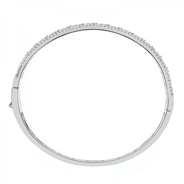 925 Sterling Silver Classic White CZ Bangle 