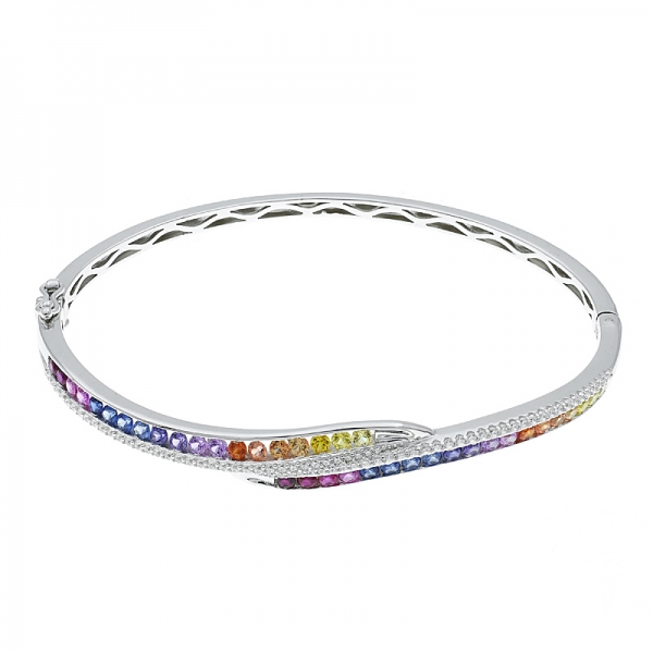 925 Sterling Silver Exquisite Bypass Bangle 