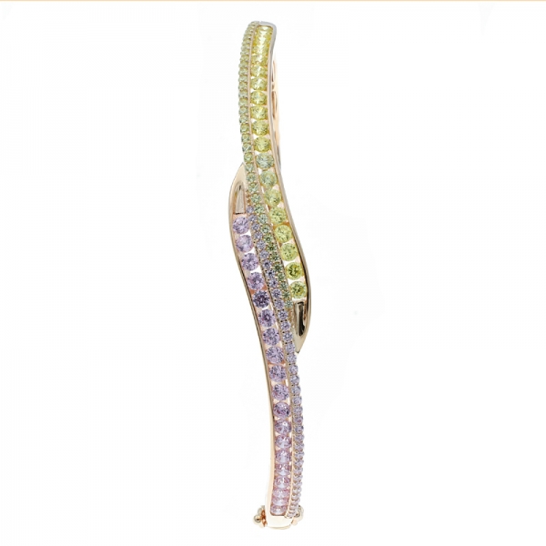 925 Sterling Silver Exquisite Bypass Bangle 