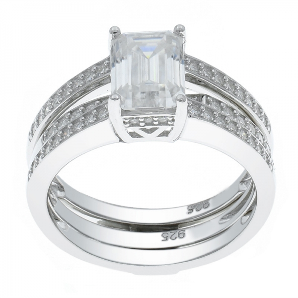 925 Silver Fantastic Detachable White CZ Ring 