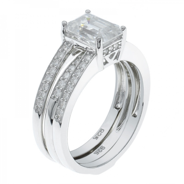 925 Silver Fantastic Detachable White CZ Ring 