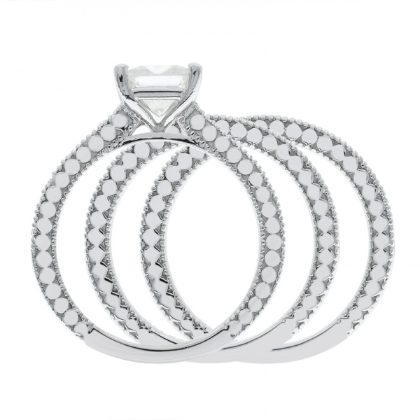 925 Silver Detachable White CZ Ring 