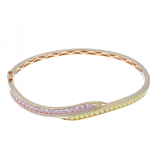 925 Sterling Silver Exquisite Bypass Bangle 