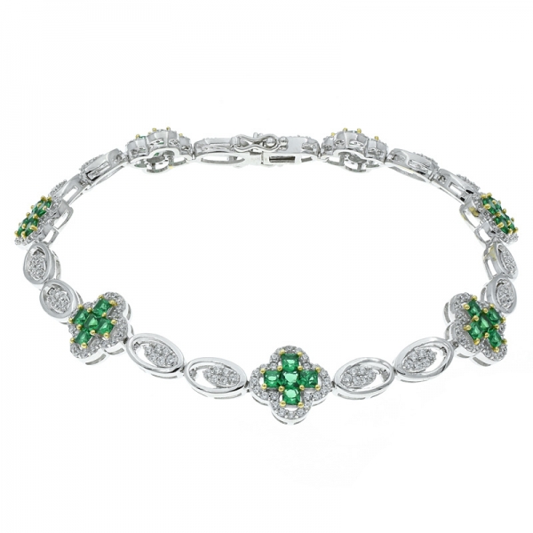 925 Silver Wonderful Four Leaf Clover Bracelet 