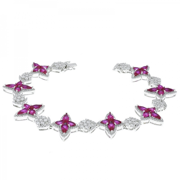 925 Silver Splendour Four Point Star Bracelet 