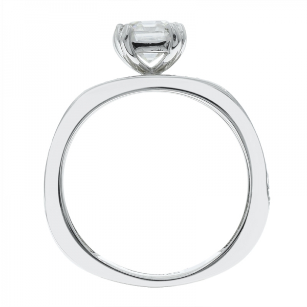 925 Silver Exquisite Solitaire White CZ Ring 