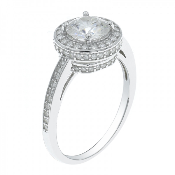 925 Sterling Silver Fabulous Solitaire Halo Ring 