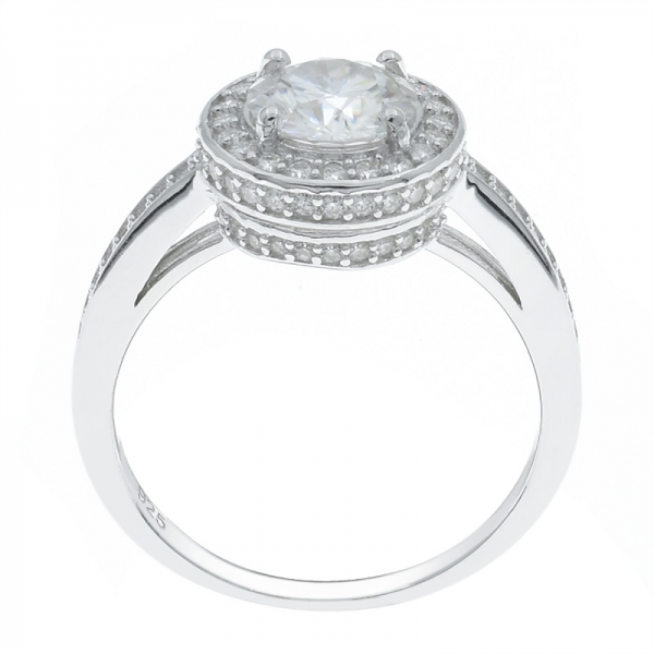 925 Sterling Silver Fabulous Solitaire Halo Ring 