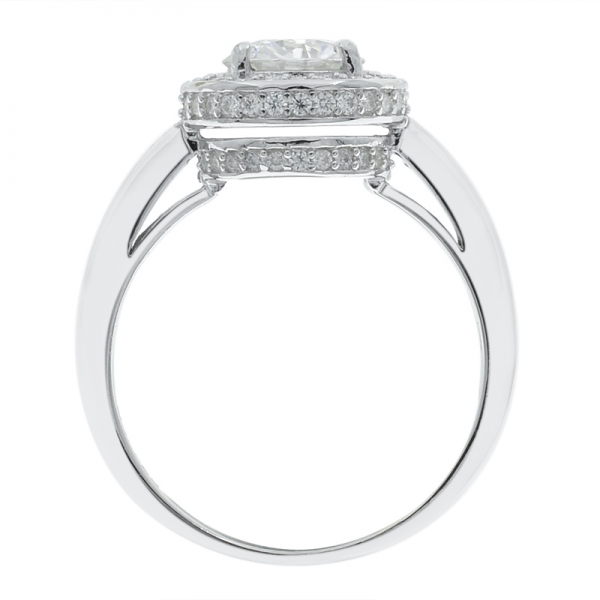 925 Sterling Silver Fabulous Solitaire Halo Ring 