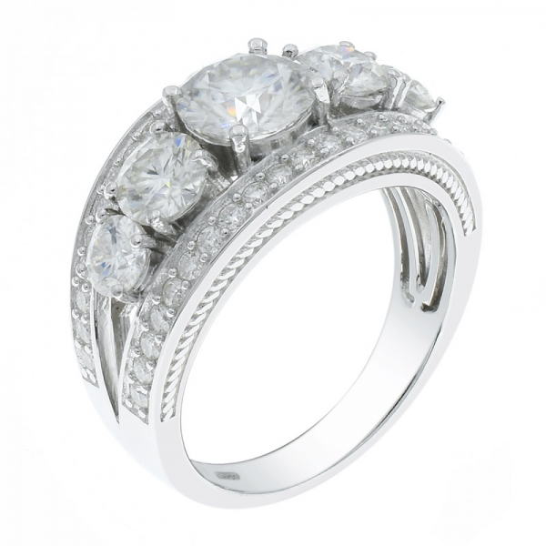925 Sterling Silver Fascinating White CZ Ring 