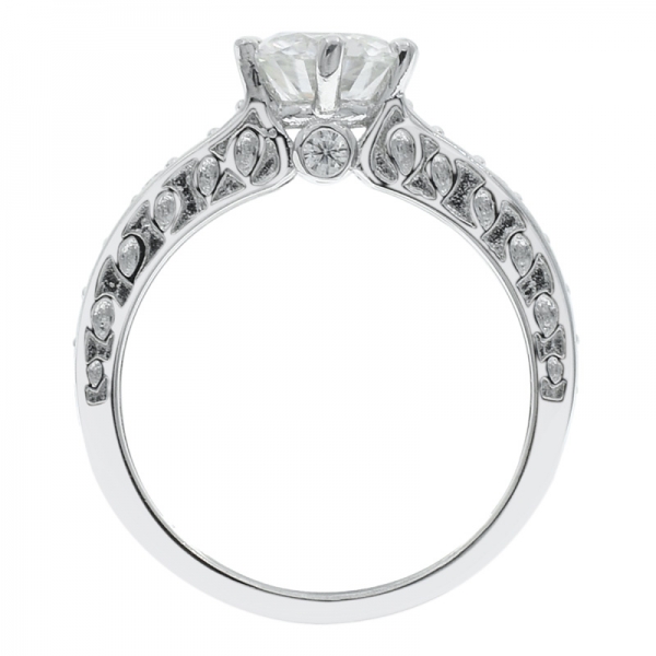 925 Silver Stylish Fashion White CZ Ring 