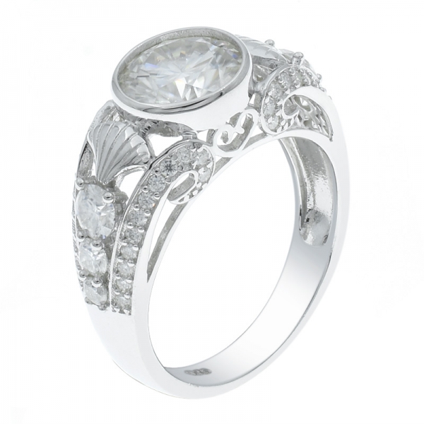 925 Sterling Silver Fancy Oceanic Ladies Ring 