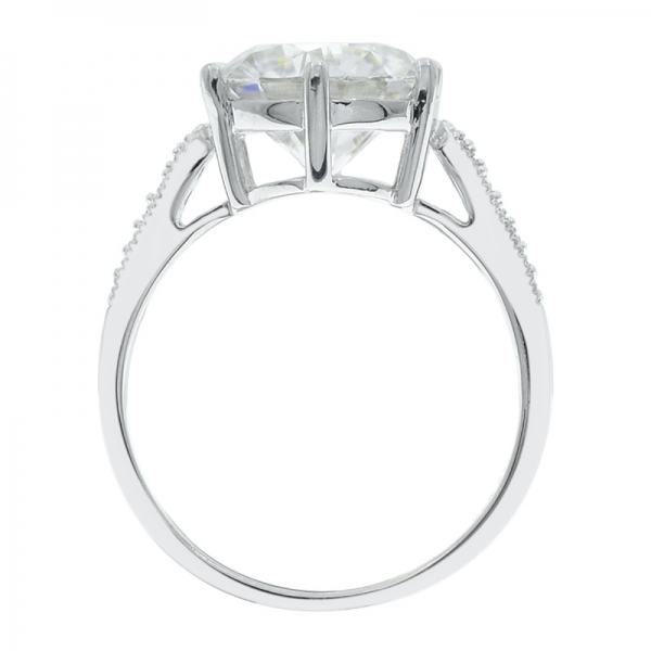 925 Silver Vintage Ladies Ring With White CZ 