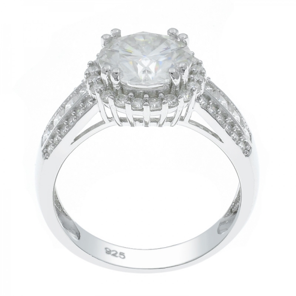 925 Sterling Silver Sweet Fashion Ring With Channel Setting Band 