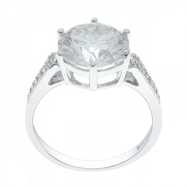 925 Silver Vintage Ladies Ring With White CZ 