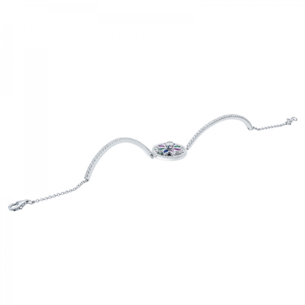 Fashionable 925 Silver Spinning Bracelet 