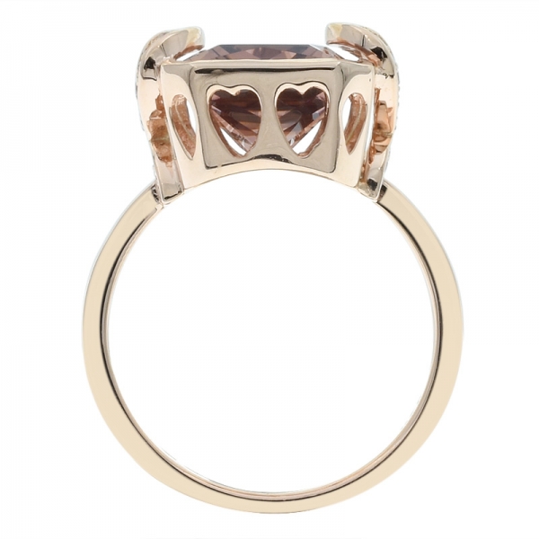 925 Sterling Silver Ring With Dazzling Morganite Nano 