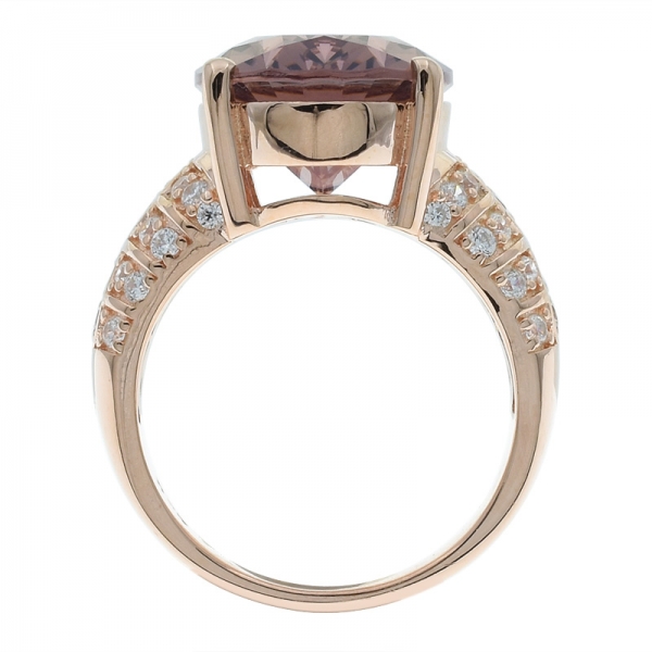 925 Silver Morganite Nano Dramatic Elegance Women Ring 