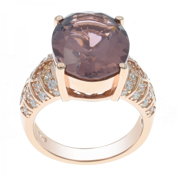 925 Silver Morganite Nano Dramatic Elegance Women Ring 