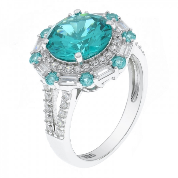 925 Sterling Silver Sweet Fashion Paraiba Ring 