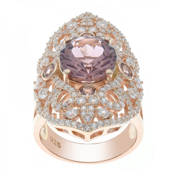 925 Silver Fancy Fabulous Oval Shape Morganite Nano Ring 