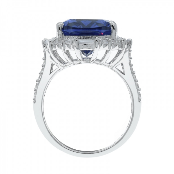 Fairytale Ladies 925 Sterling Silver Tanzanite CZ Ring 