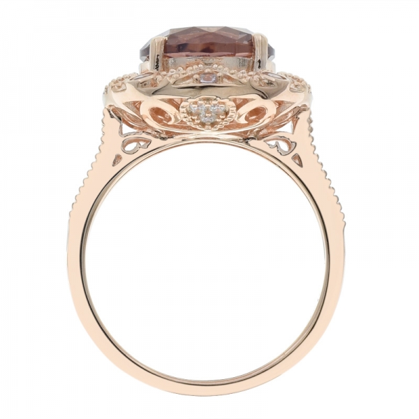 Individual Ladies 925 Silver Morganite Nano Ring 