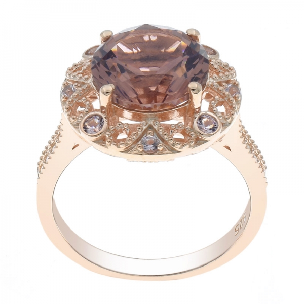 Individual Ladies 925 Silver Morganite Nano Ring 