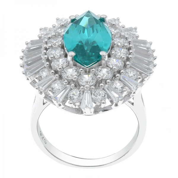 Artistic 925 Sterling Silver Twinkle Paraiba Ring 