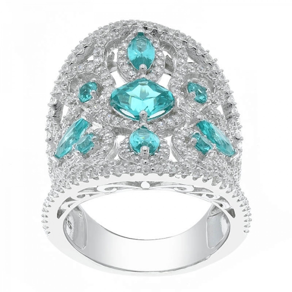 925 Sterling Silver Filigree Ring For Women 