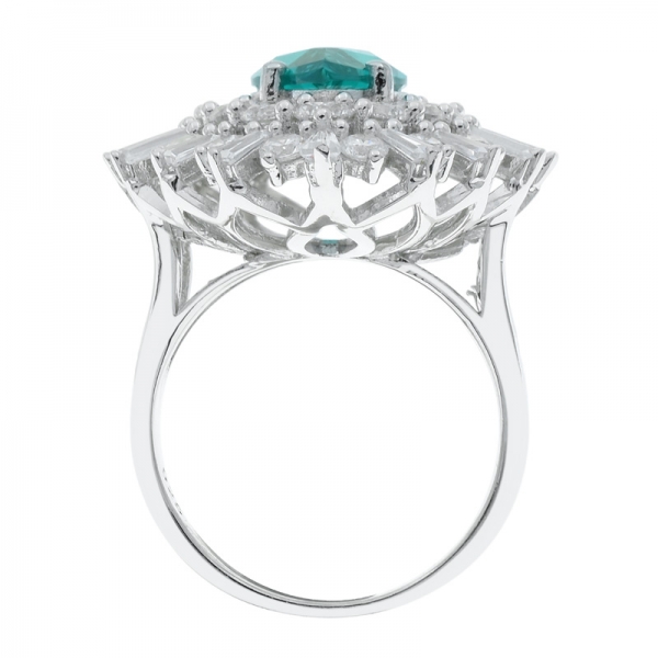 Artistic 925 Sterling Silver Twinkle Paraiba Ring 