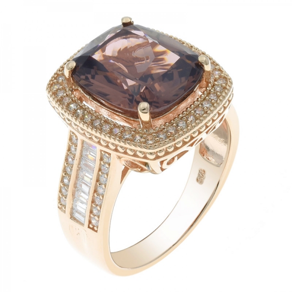 Fascinating 925 Silver Morganite Nano Ring For Ladies 