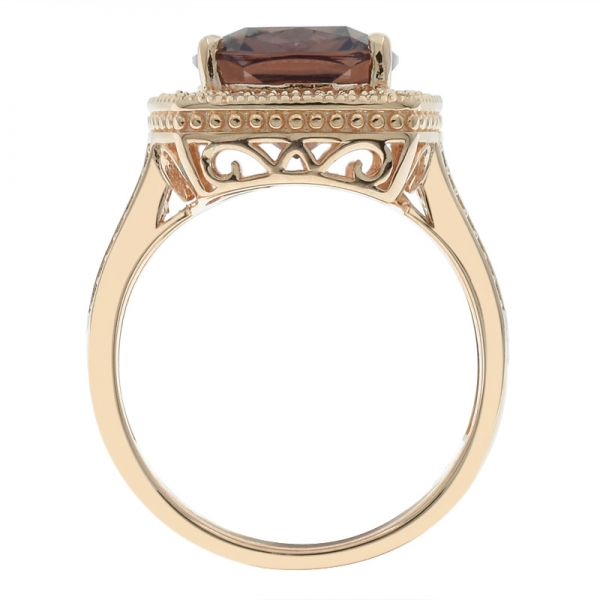 Fascinating 925 Silver Morganite Nano Ring For Ladies 