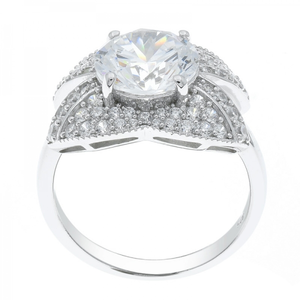 925 Sterling Silver Luminous White CZ Ring 