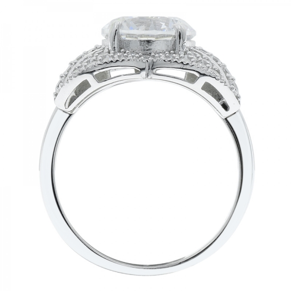925 Sterling Silver Luminous White CZ Ring 