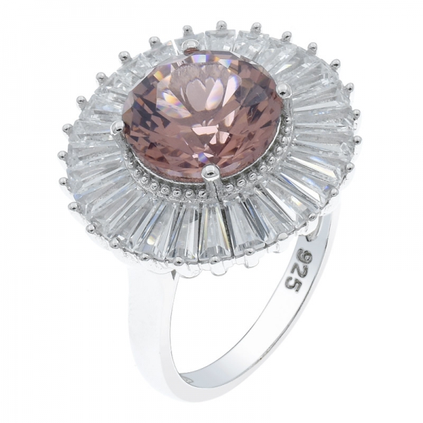 925 Sterling Silver High Quality Ring With Morganite Nano 