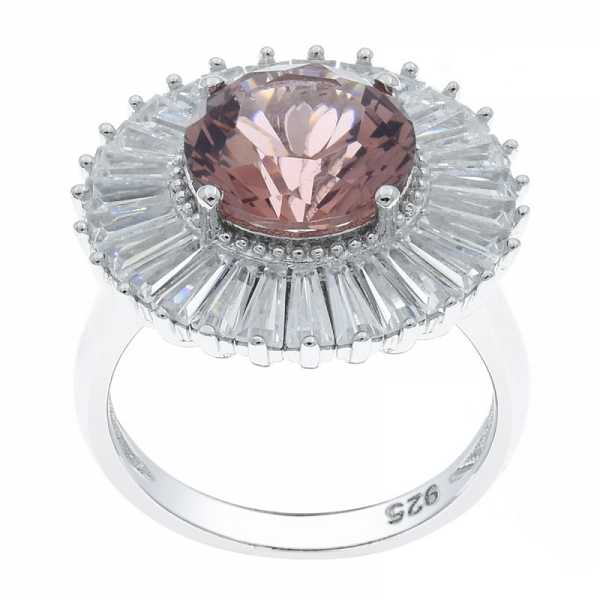 925 Sterling Silver High Quality Ring With Morganite Nano 