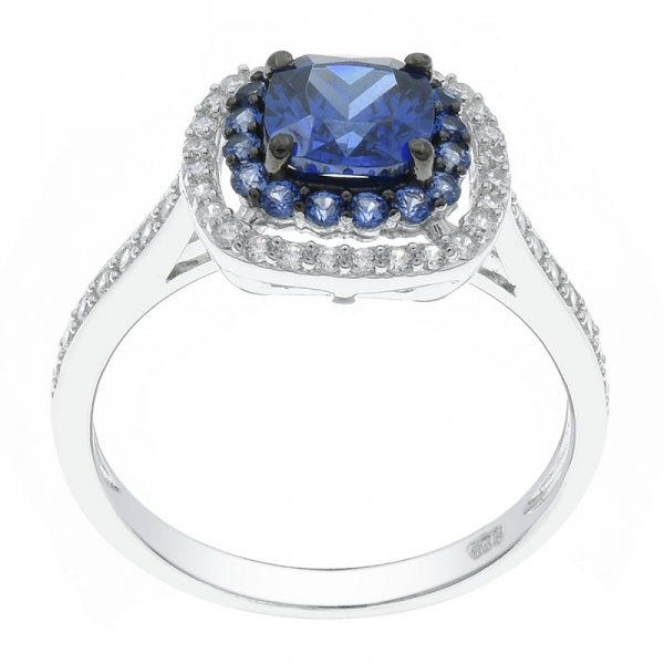 China 925 Sterling Silver Tanzanite CZ Jewelry Ring 