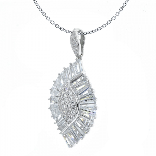 Wholesale 925 Sterling Silver Baguette Pendant 