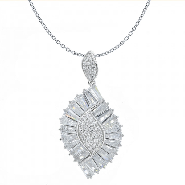 Wholesale 925 Sterling Silver Baguette Pendant 