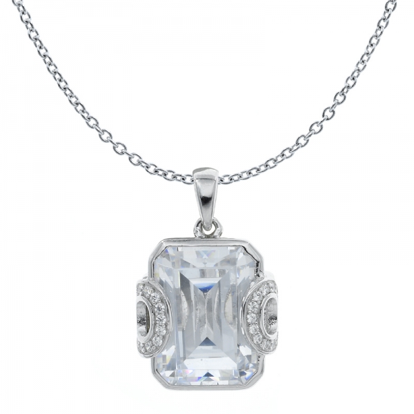 Wholesale Fancy White CZ Pendant For Ladies 