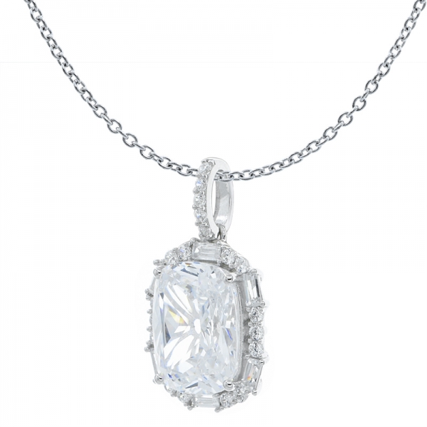 Wholesale Fancy White CZ Pendant Silver Jewelry 